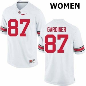 Women's Ohio State Buckeyes #87 Ellijah Gardiner White Nike NCAA College Football Jersey Style TOH7844DF